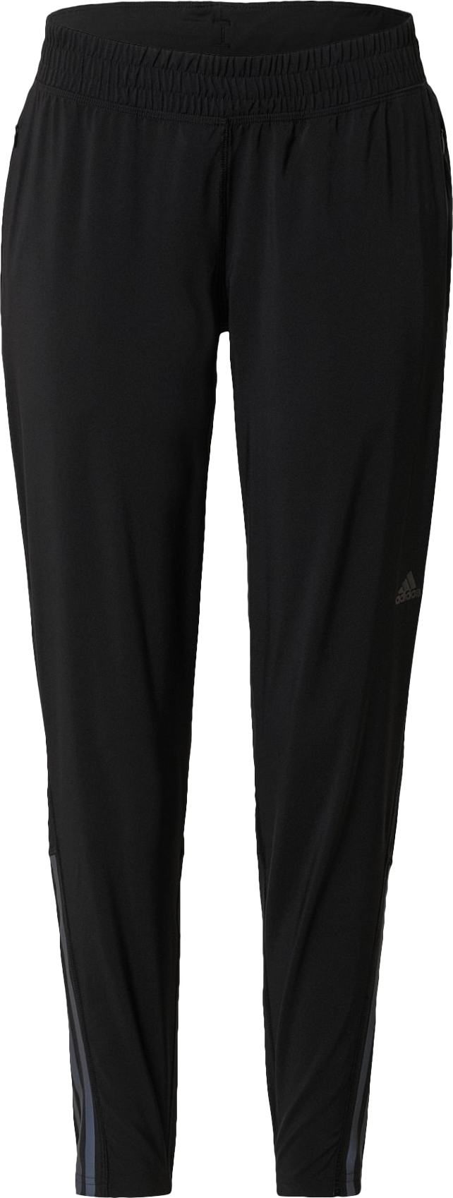 Sportovní kalhoty 'Run Icons 3-Stripes Wind' ADIDAS SPORTSWEAR šedá / černá
