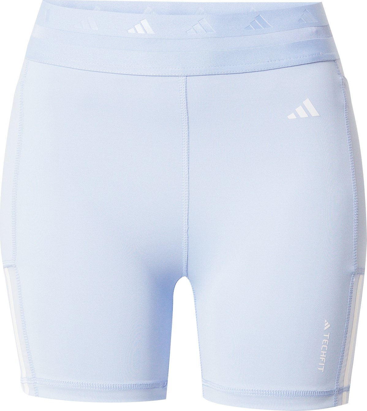 Sportovní kalhoty 'Techfit Hyperglam 5-Inch' adidas performance světlemodrá / bílá