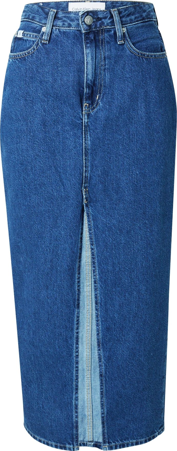 Sukně Calvin Klein Jeans modrá džínovina / černá / offwhite