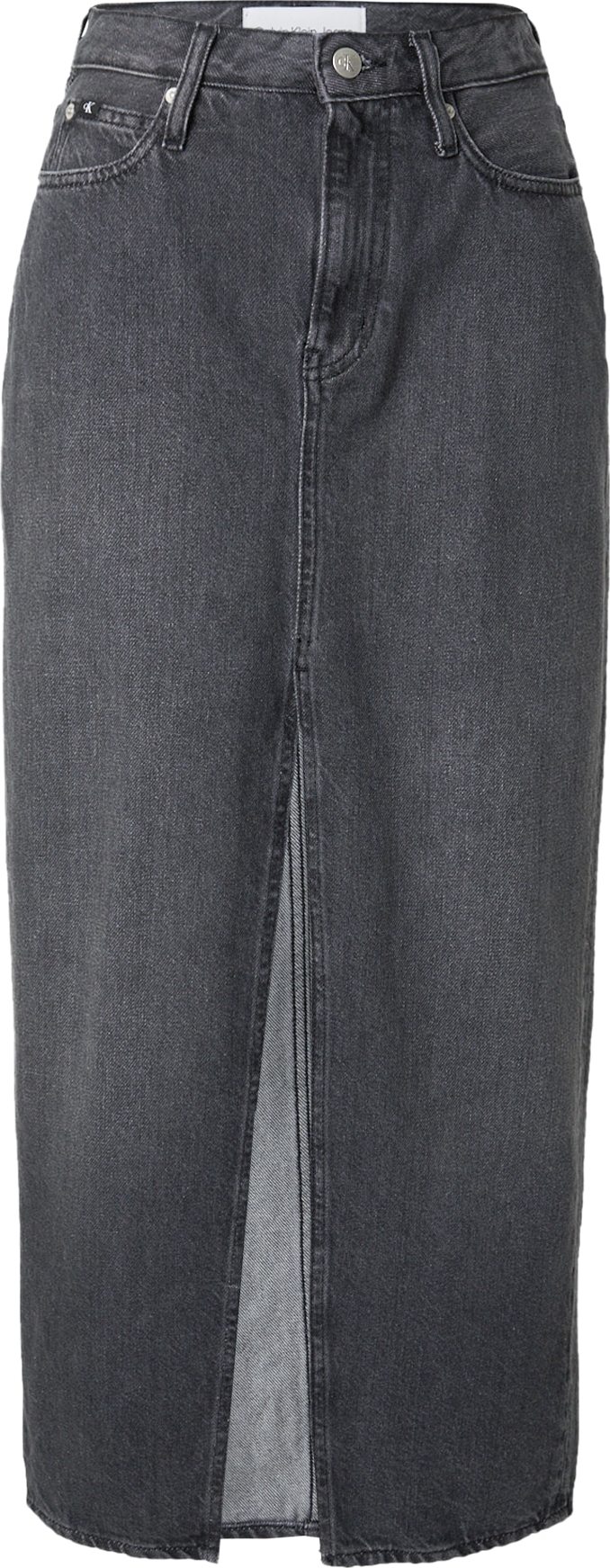 Sukně Calvin Klein Jeans šedá džínová