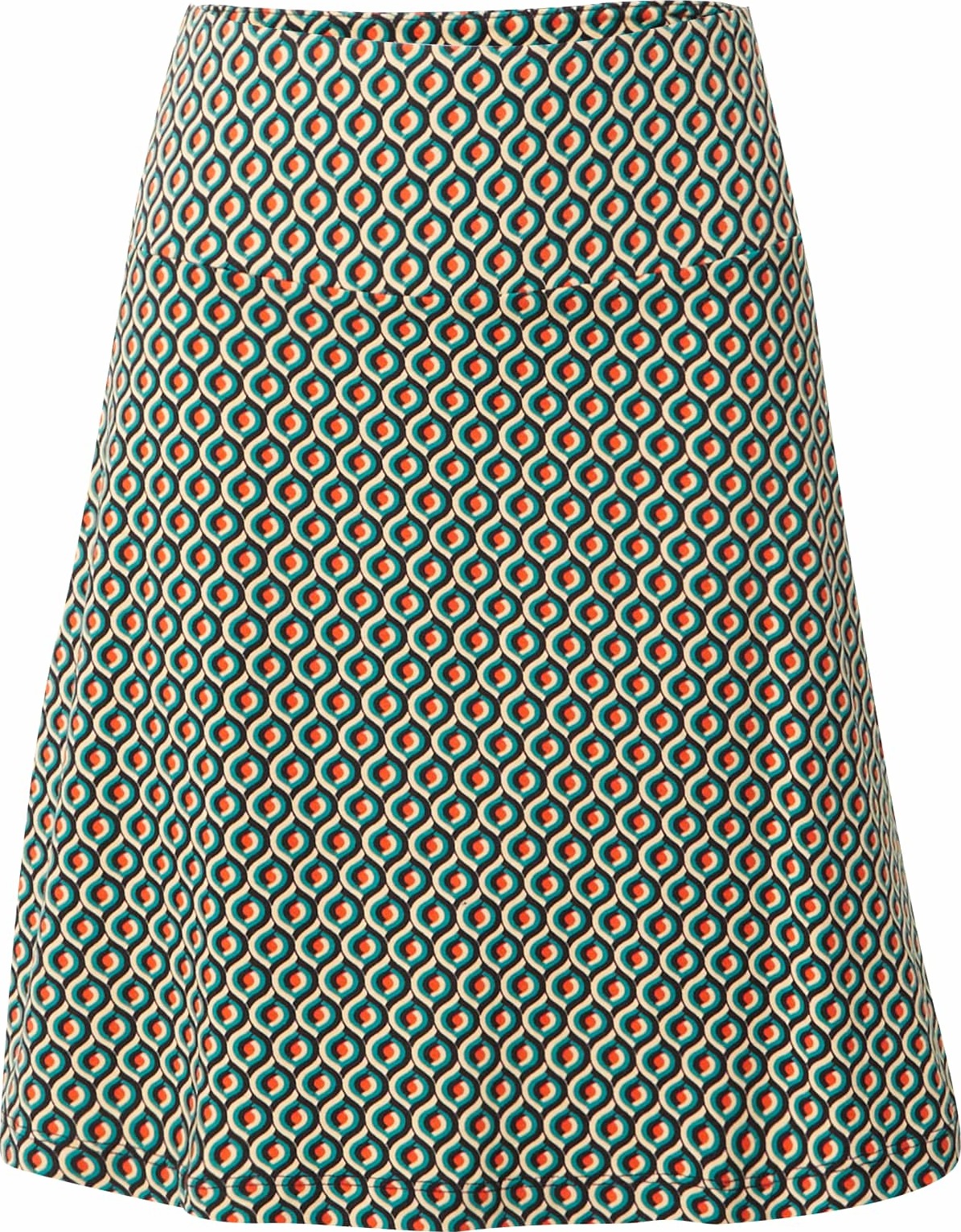 Sukně king louie petrolejová / oranžová / černá / bílá