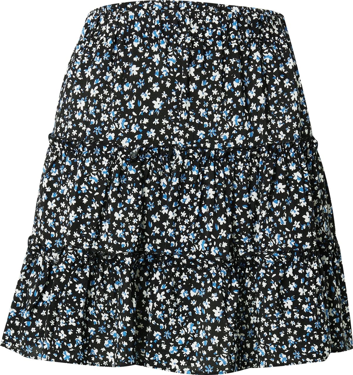 Sukně mavi světlemodrá / černá / bílá