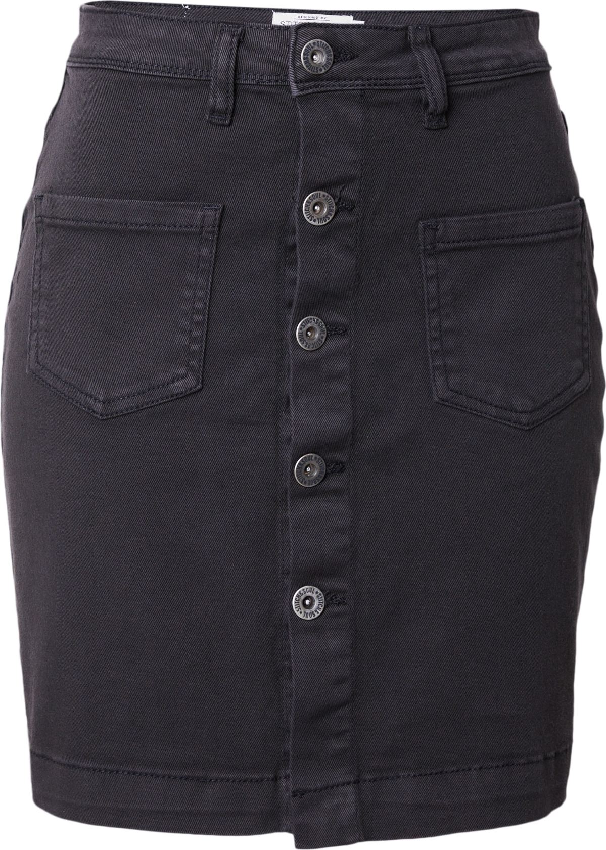 Sukně Stitch and Soul tmavě šedá