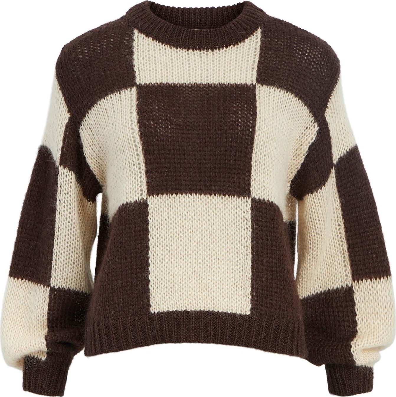 Svetr 'Abelone' Object krémová / čokoládová