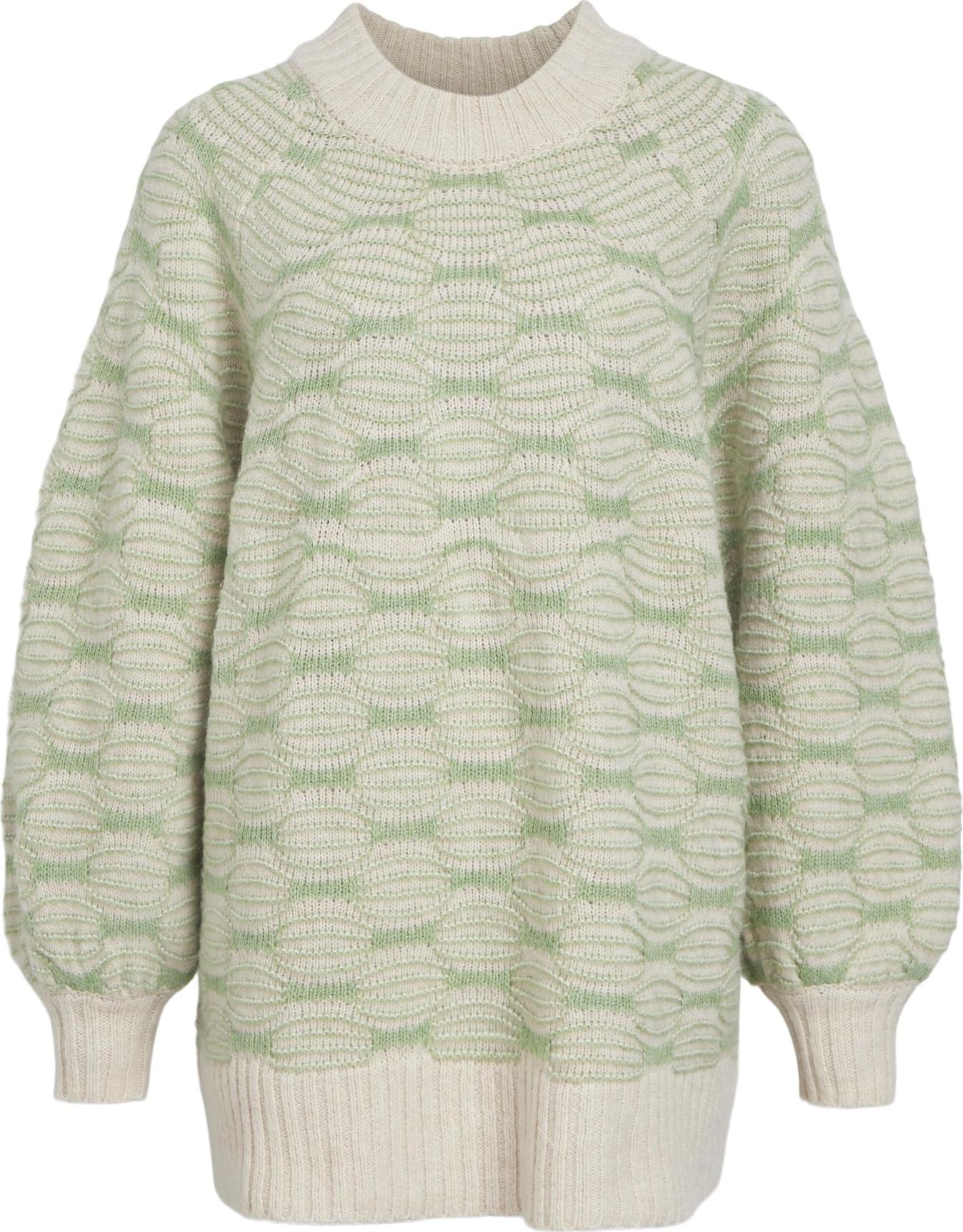 Svetr 'INA' Object krémová / světle zelená