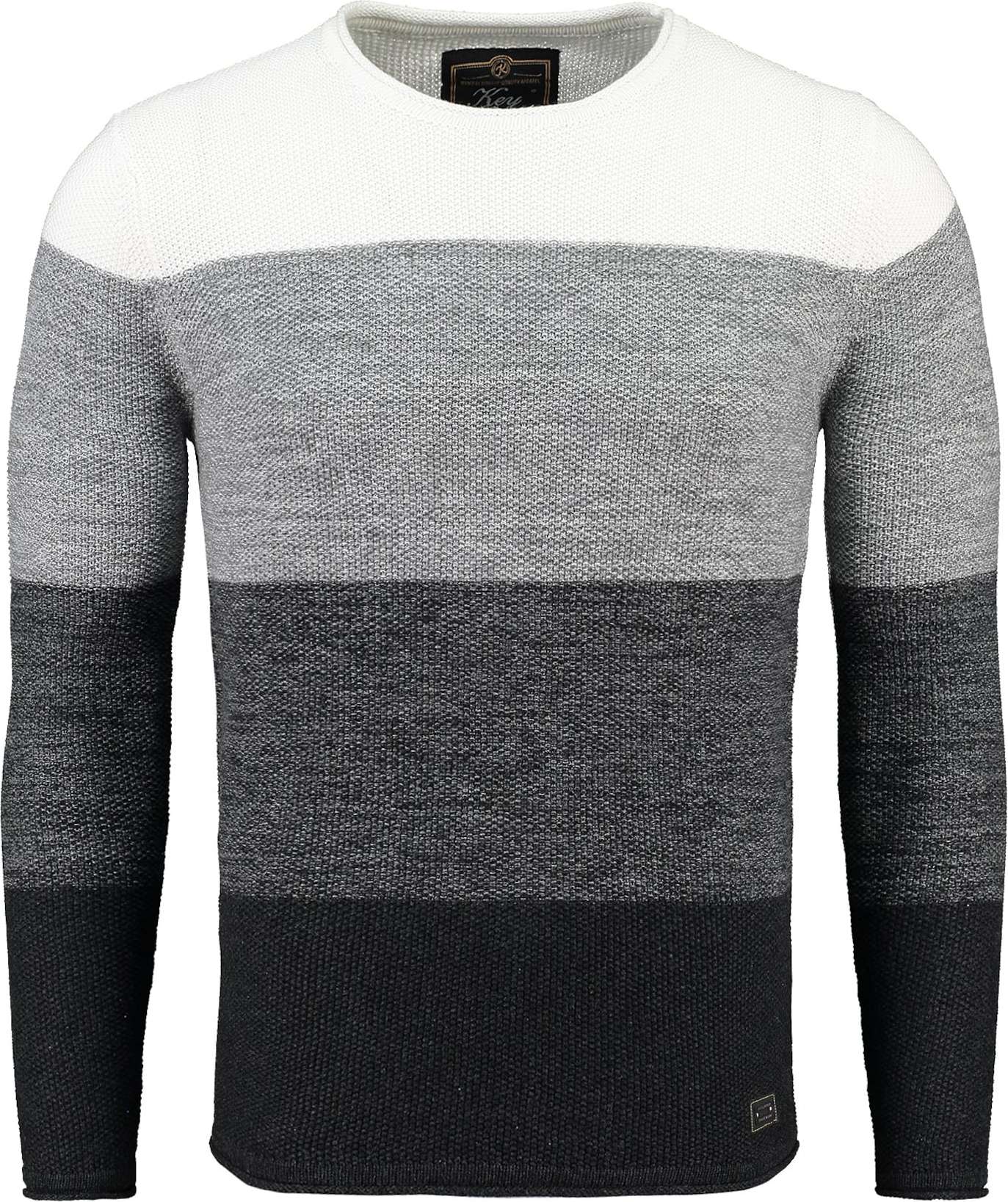Svetr Key Largo tmavě šedá / šedý melír / černá / bílá