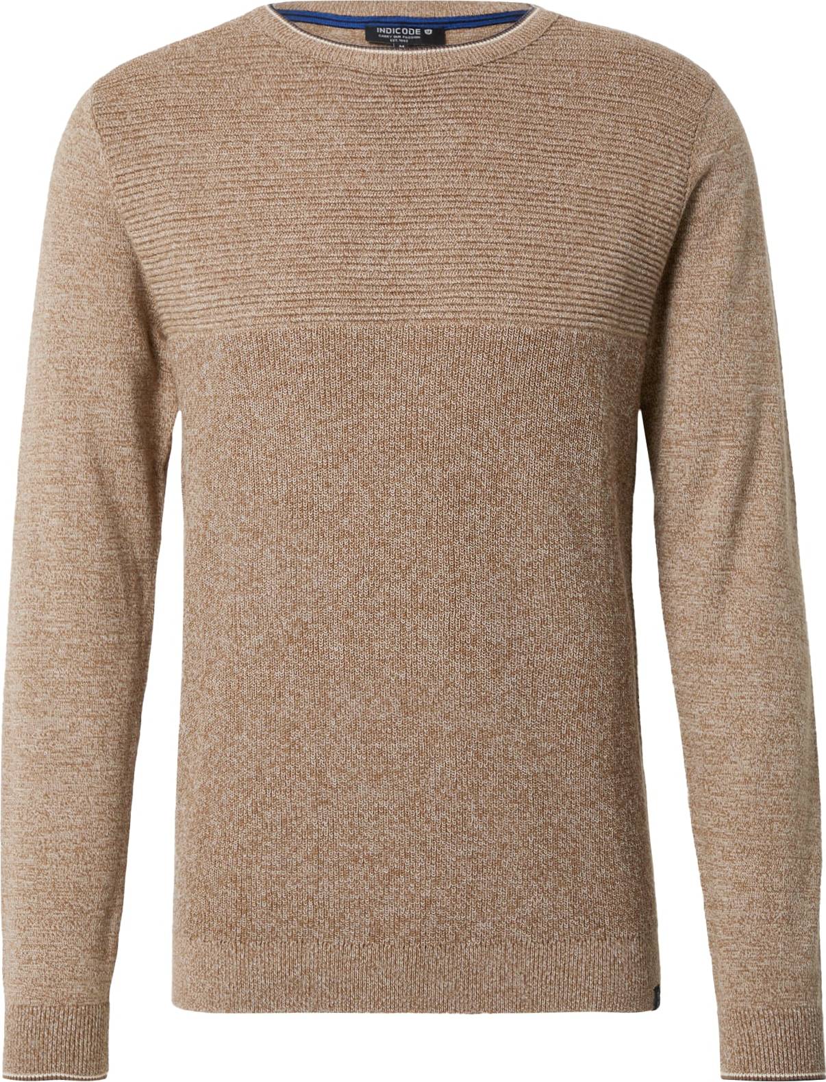 Svetr 'Mick' INDICODE JEANS hnědý melír