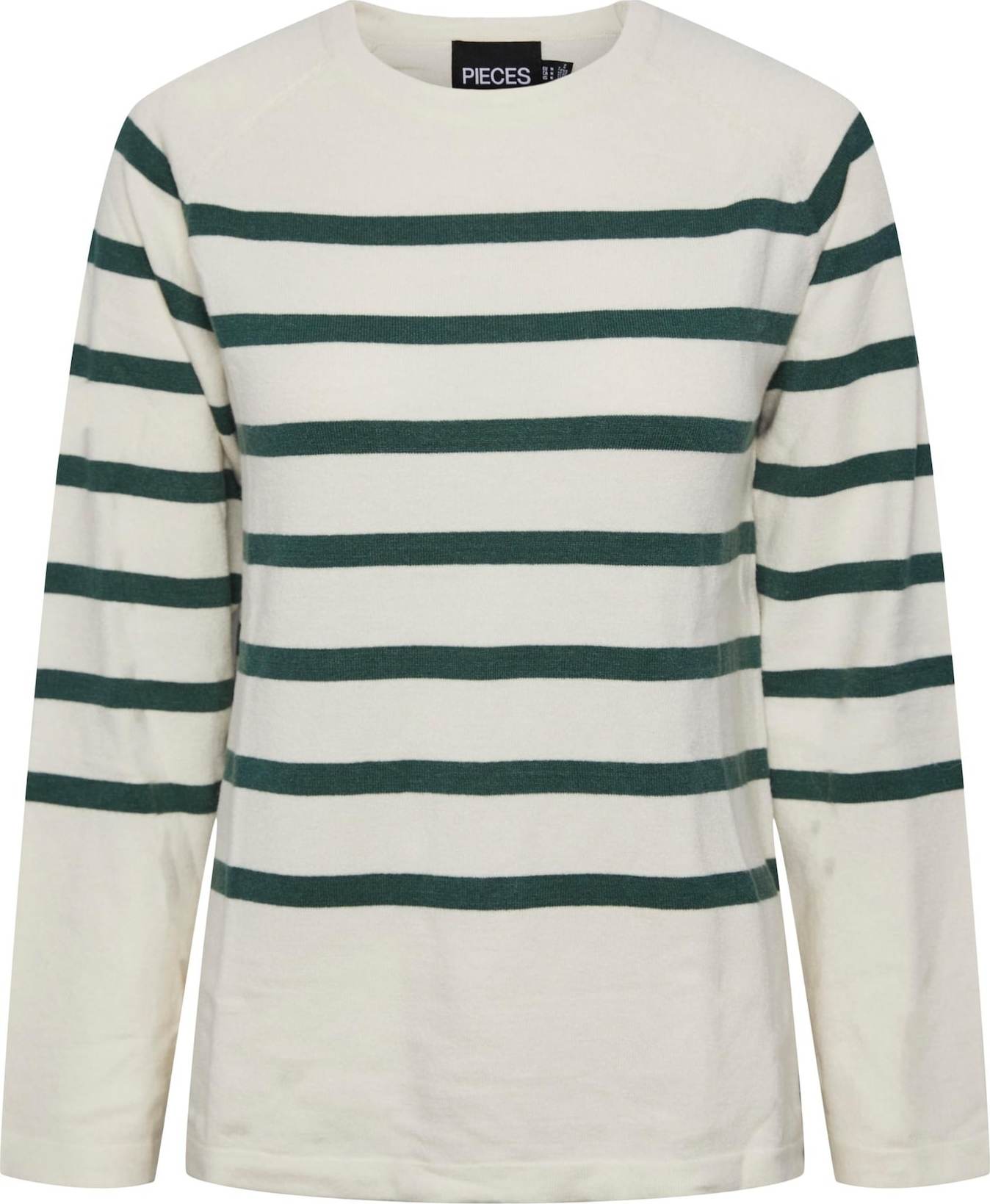 Svetr Pieces tmavě zelená / bílá