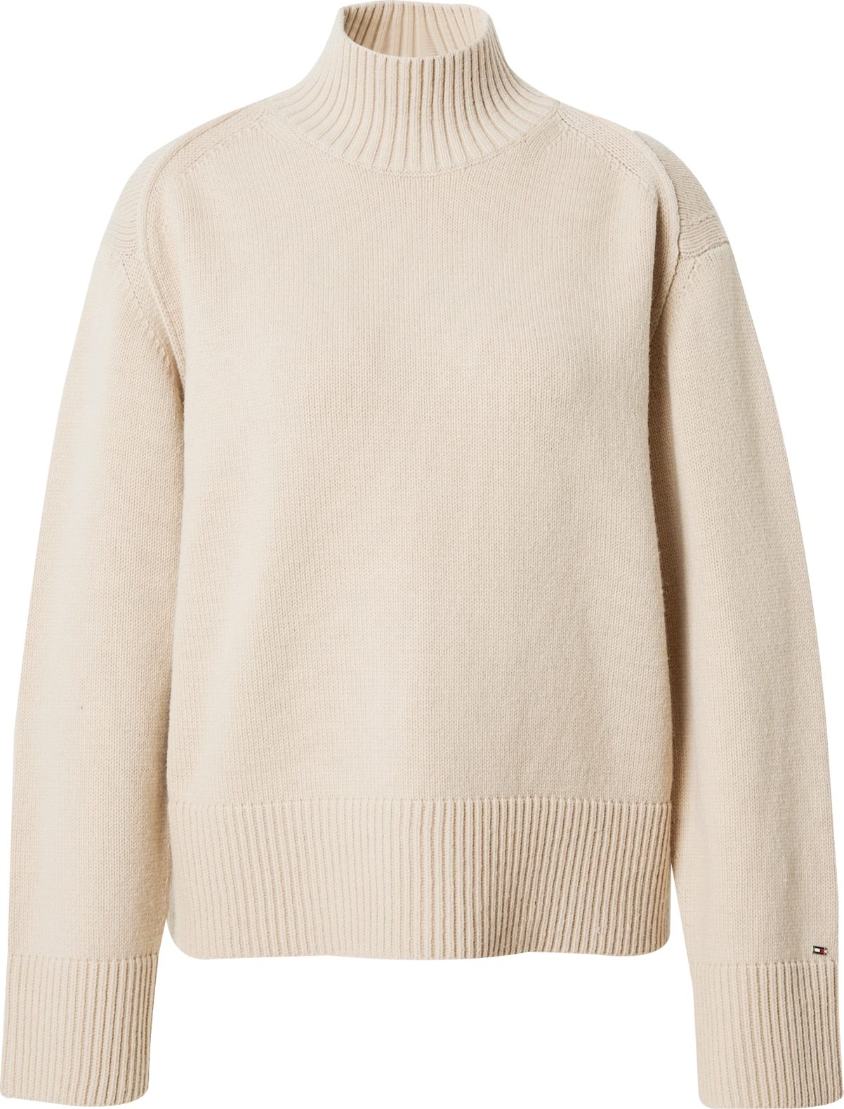 Svetr Tommy Hilfiger béžová / tmavě modrá / červená / bílá