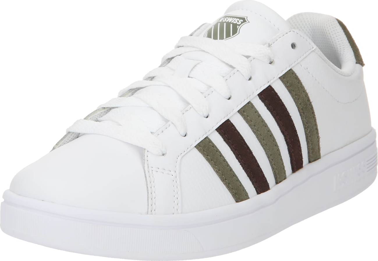 Tenisky 'Court Tiebreak' K-SWISS khaki / černá / bílá