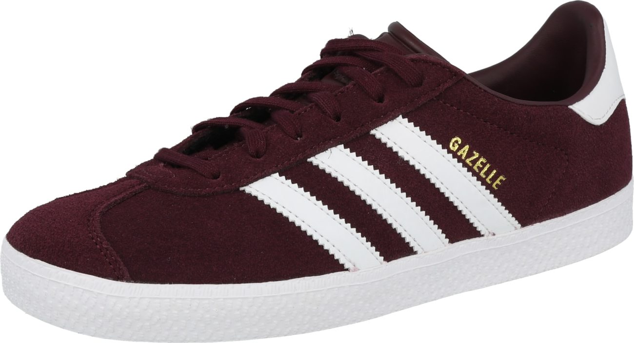 Tenisky 'GAZELLE' adidas Originals vínově červená / bílá