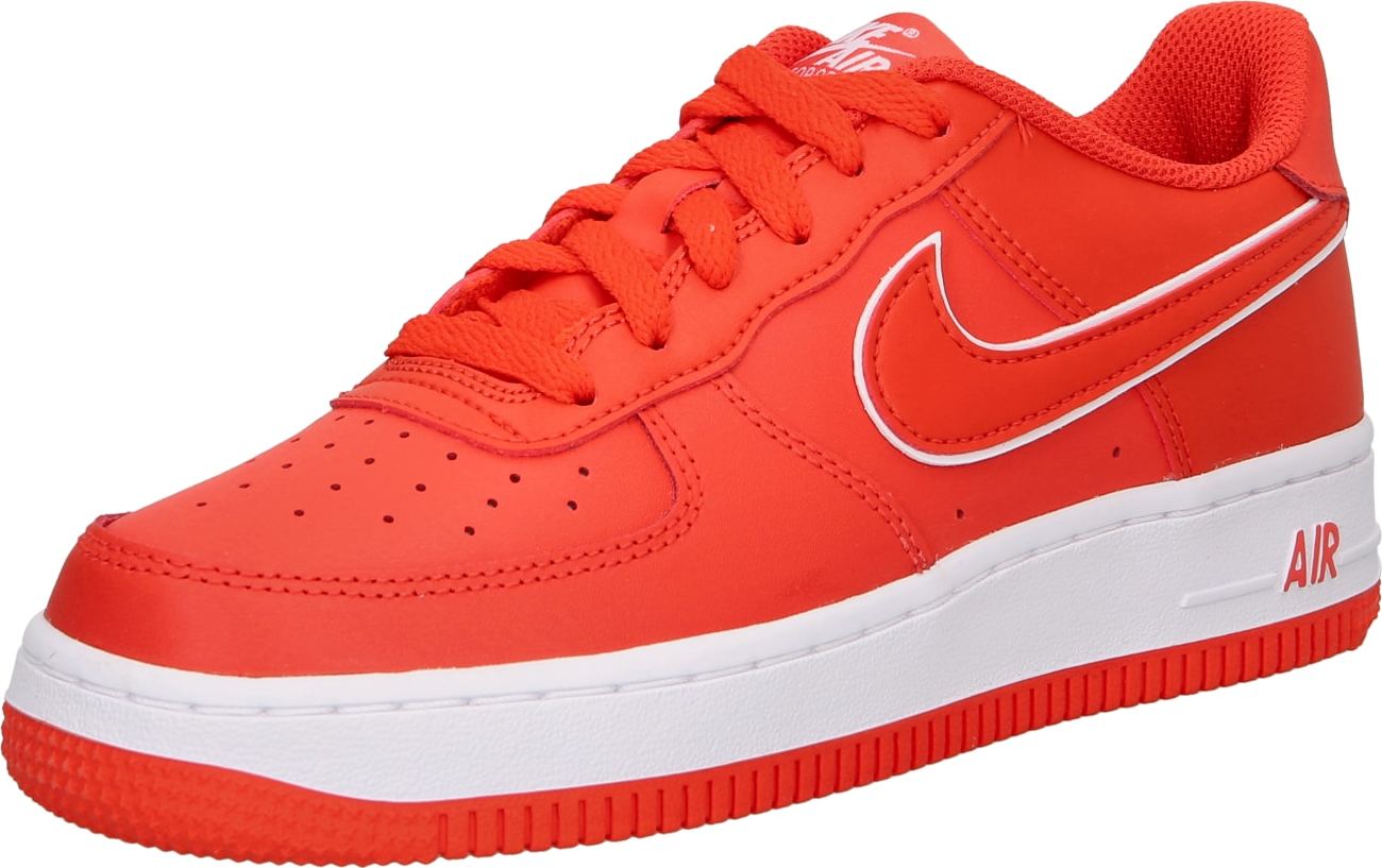 Tenisky 'Nike Air Force 1' Nike Sportswear ohnivá červená / bílá