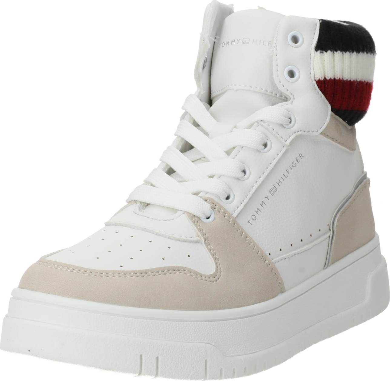 Tenisky Tommy Hilfiger béžová / modrá / červená / bílá