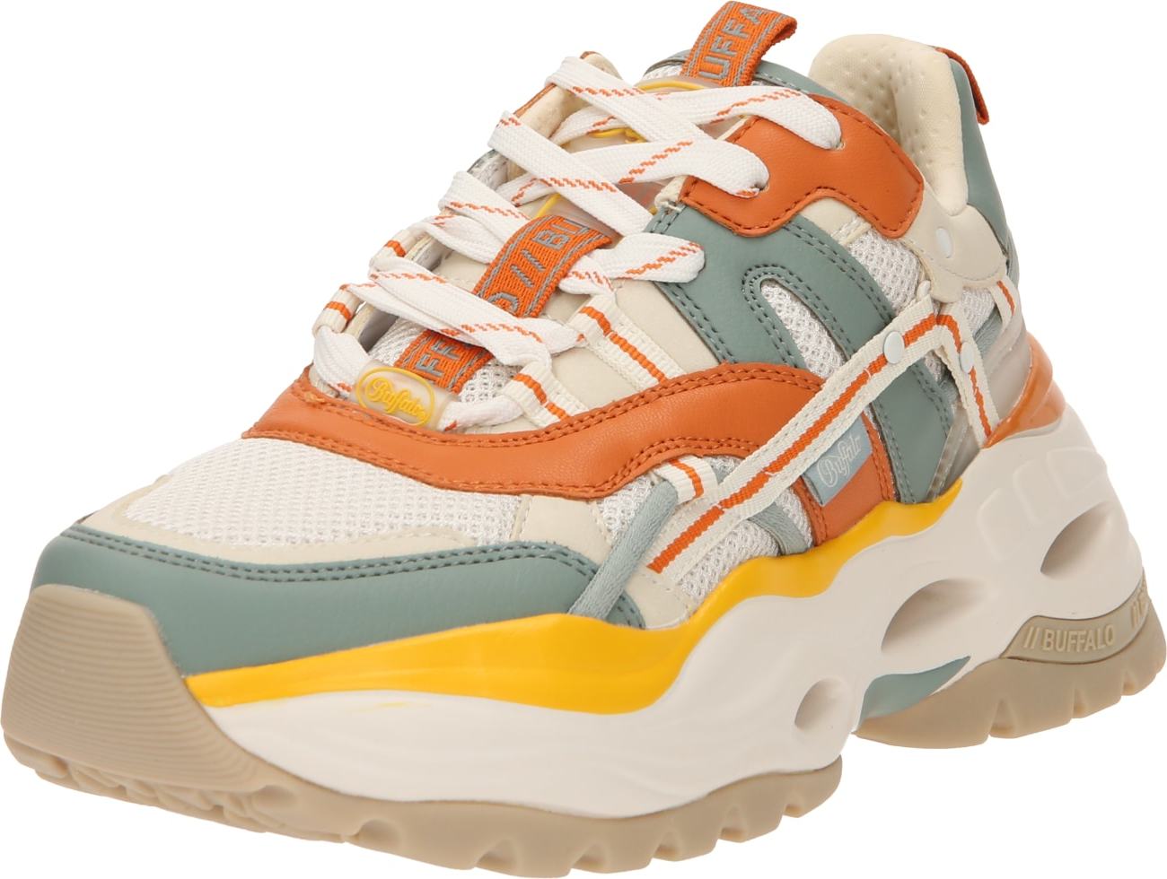 Tenisky 'TRIPLET HOLLOW' Buffalo tmavě žlutá / nefritová / humrová / offwhite