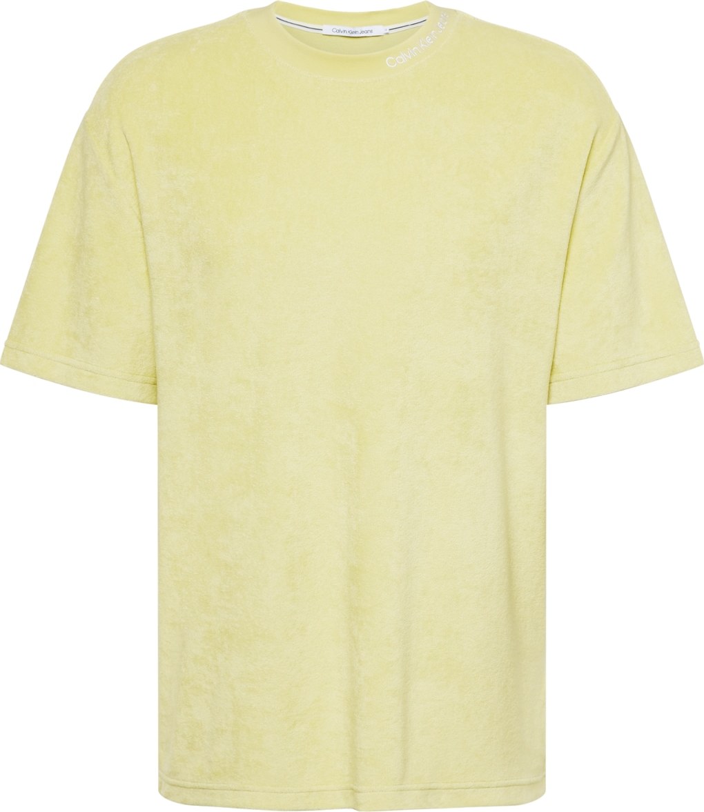 Tričko Calvin Klein Jeans pastelově žlutá