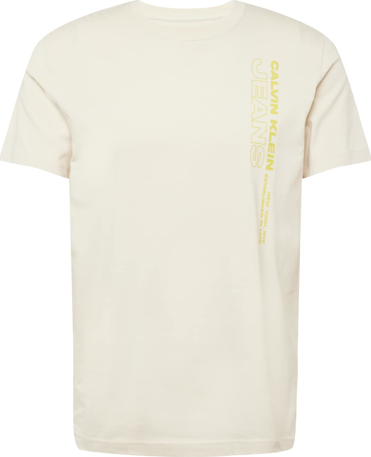 Tričko Calvin Klein Jeans béžová / světle žlutá