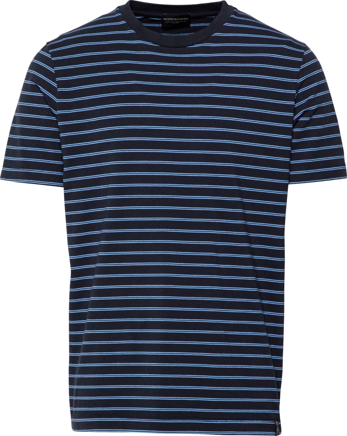 Tričko Scotch & Soda světlemodrá / tmavě modrá