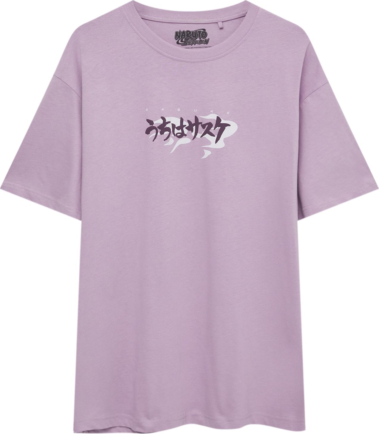 Tričko Pull&Bear šeříková / lenvandulová / ostružinová / bílá