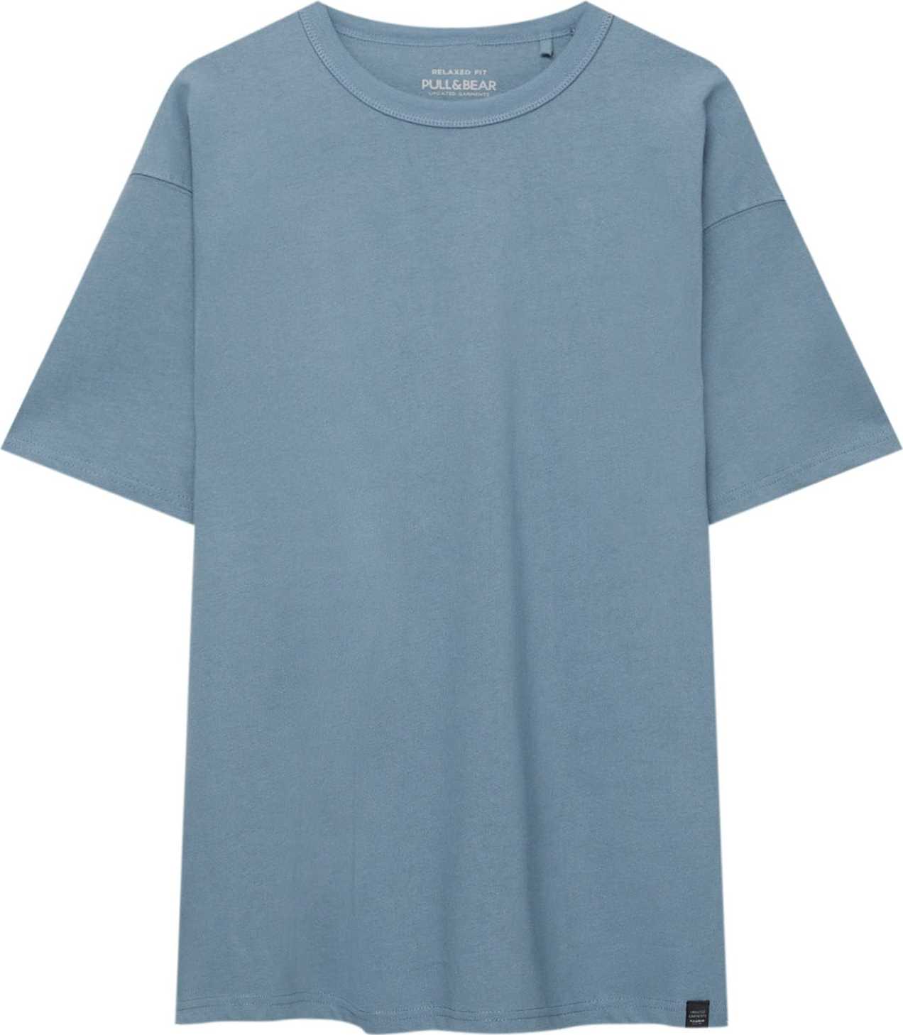 Tričko Pull&Bear kouřově modrá