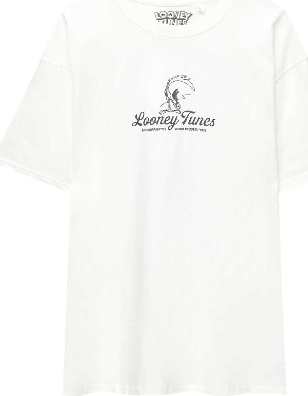 Tričko Pull&Bear černá / bílá