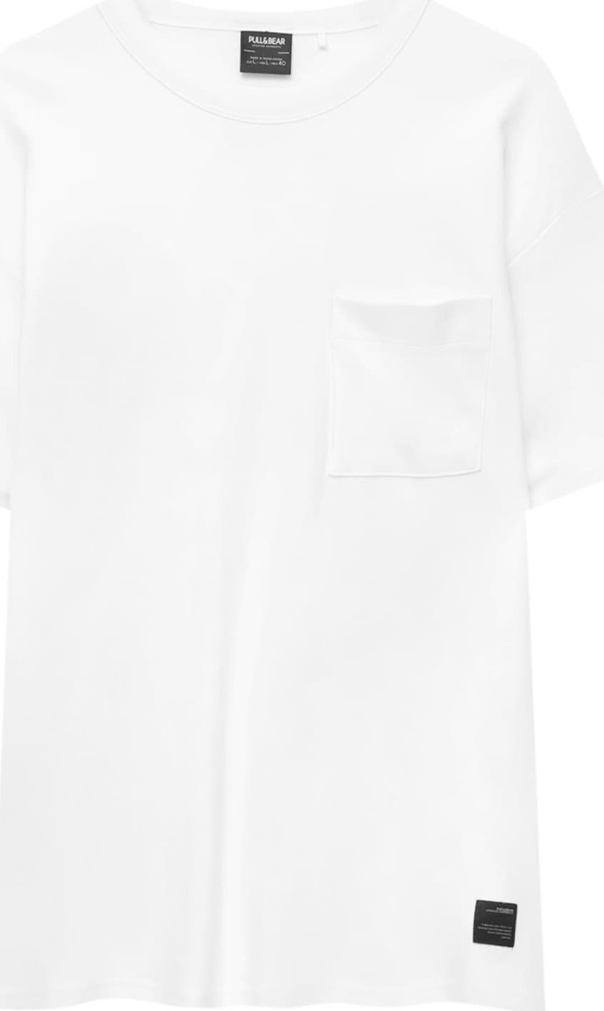 Tričko Pull&Bear bílá