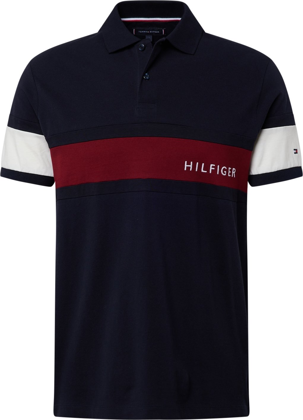 Tričko Tommy Hilfiger tmavě modrá / tmavě červená / bílá