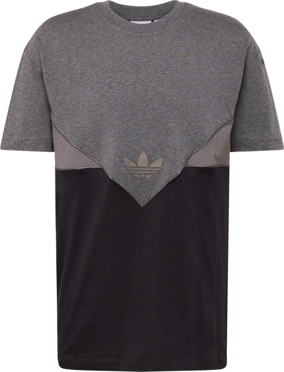 Tričko 'Adicolor Seasonal Reflective' adidas Originals stříbrně šedá / šedý melír / černá