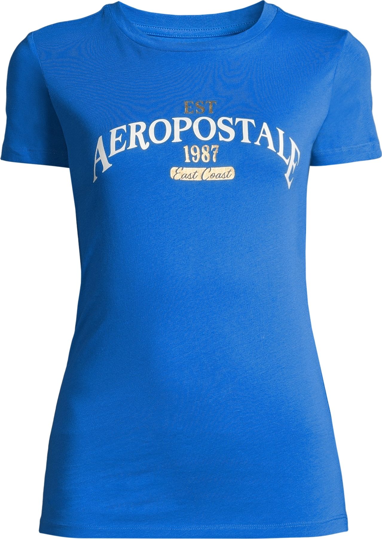 Tričko AÉROPOSTALE modrá / bronzová / zlatá / bílá