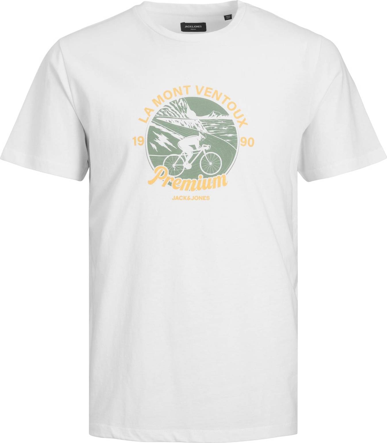 Tričko 'ALPE' jack & jones mátová / oranžová / bílá