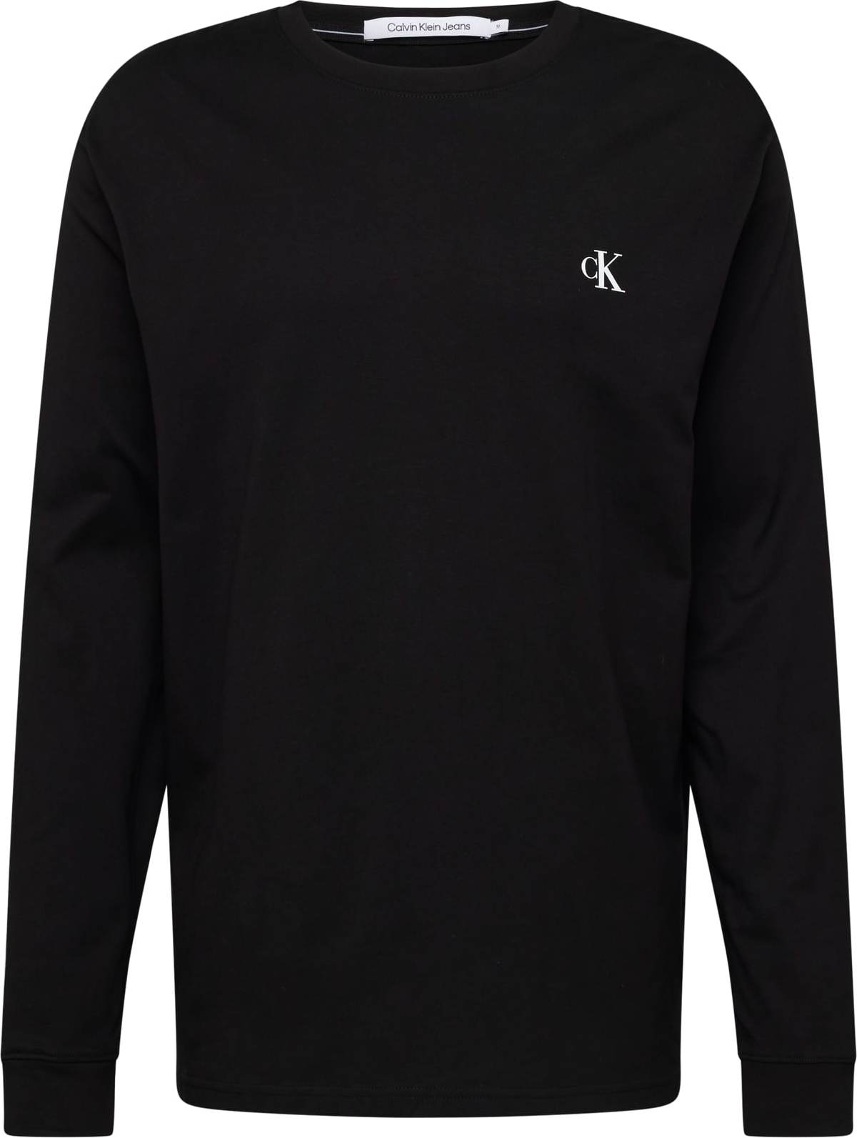 Tričko Calvin Klein Jeans černá / bílá