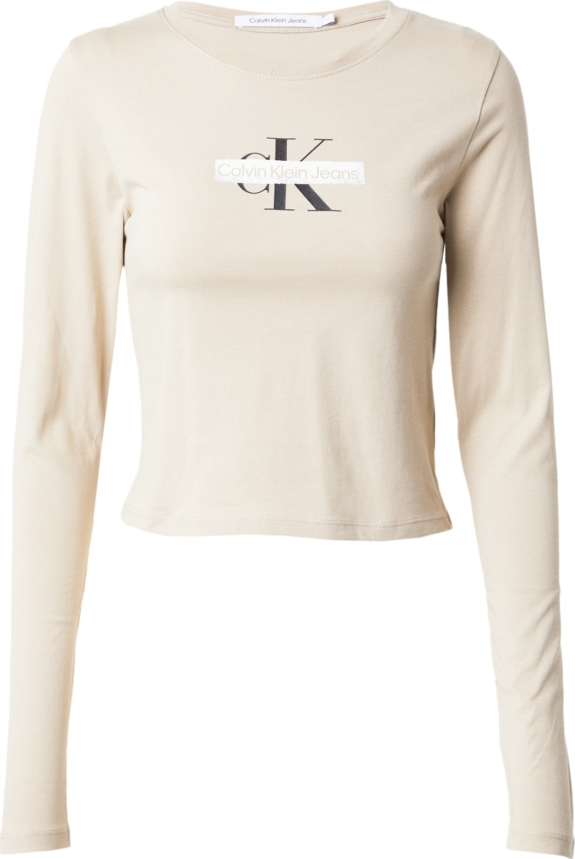 Tričko 'SEASONAL' Calvin Klein Jeans režná / černá / bílá