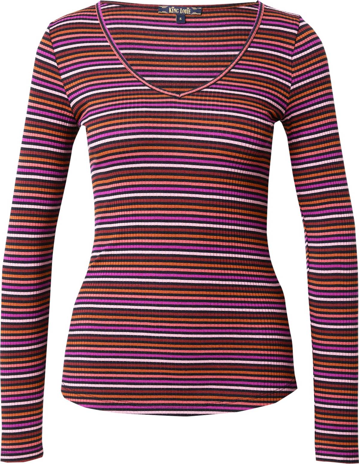Tričko 'Carice' king louie fialová / oranžová / pink / černá
