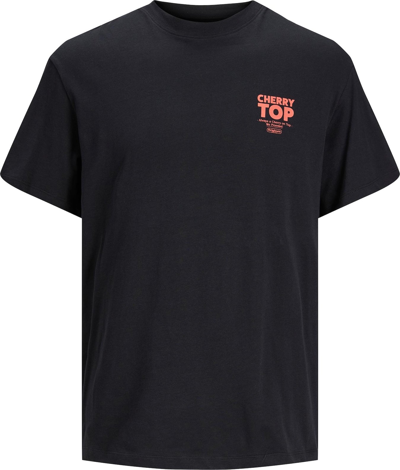 Tričko 'CHEW' jack & jones tmavě béžová / pastelově červená / černá / bílá