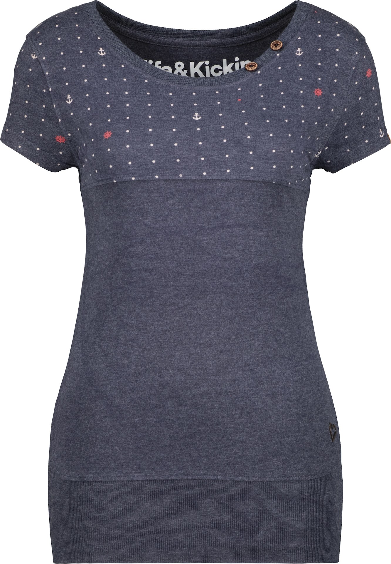 Tričko 'CoraAK' Alife and Kickin marine modrá / červená / bílá