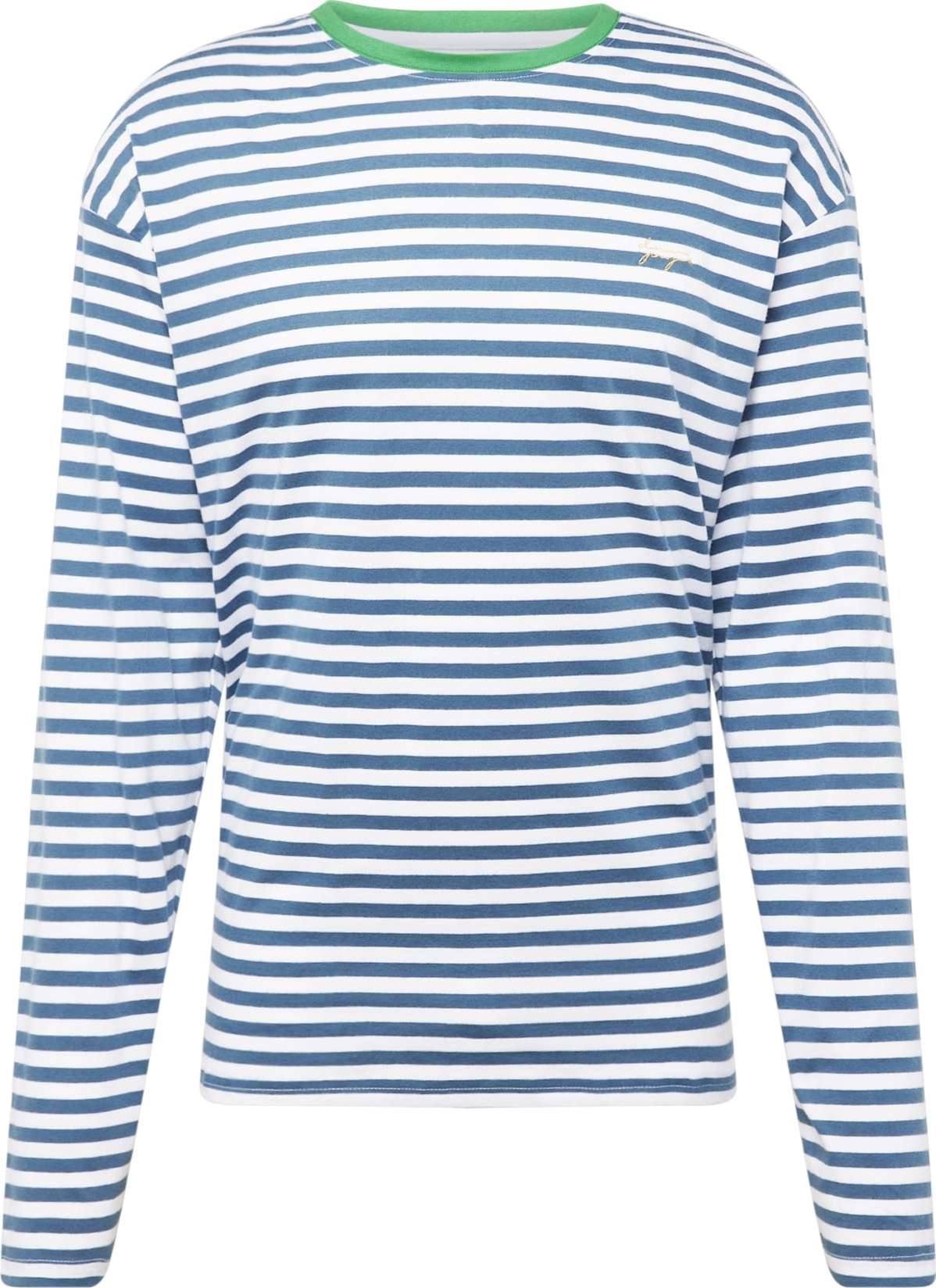 Tričko Denim Project modrá / zlatě žlutá / bílá