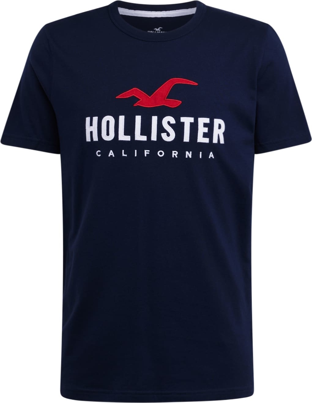 Tričko 'EMEA' Hollister námořnická modř / červená / bílá