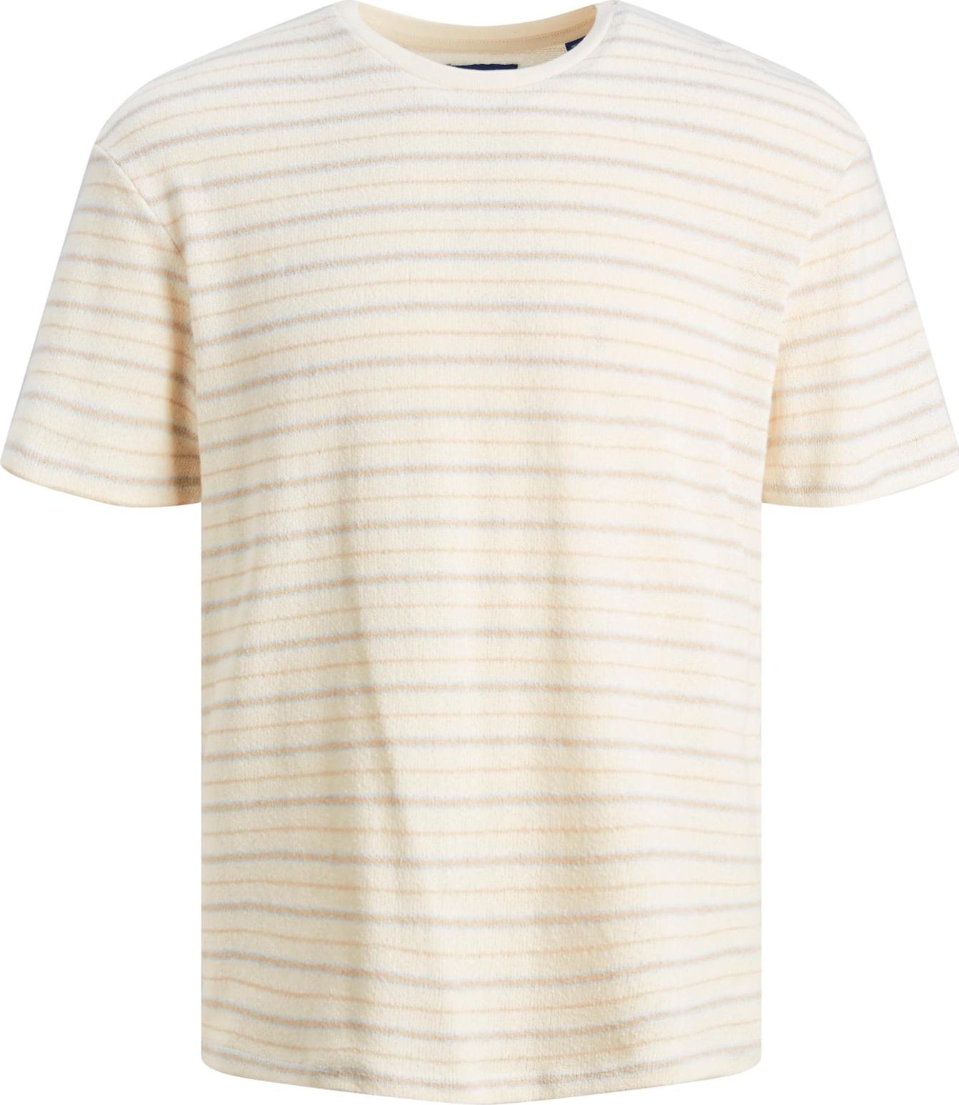 Tričko 'EVAN' jack & jones béžová / světlemodrá / hnědá