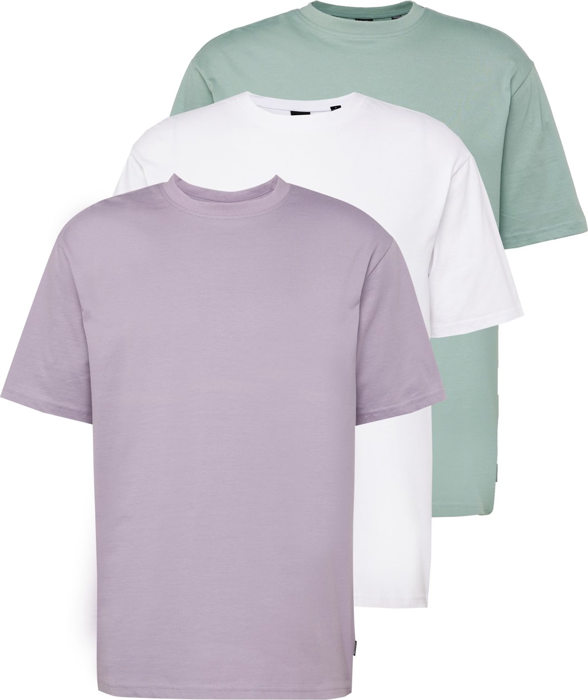 Tričko 'FRED' Only & Sons nefritová / šeříková / bílá