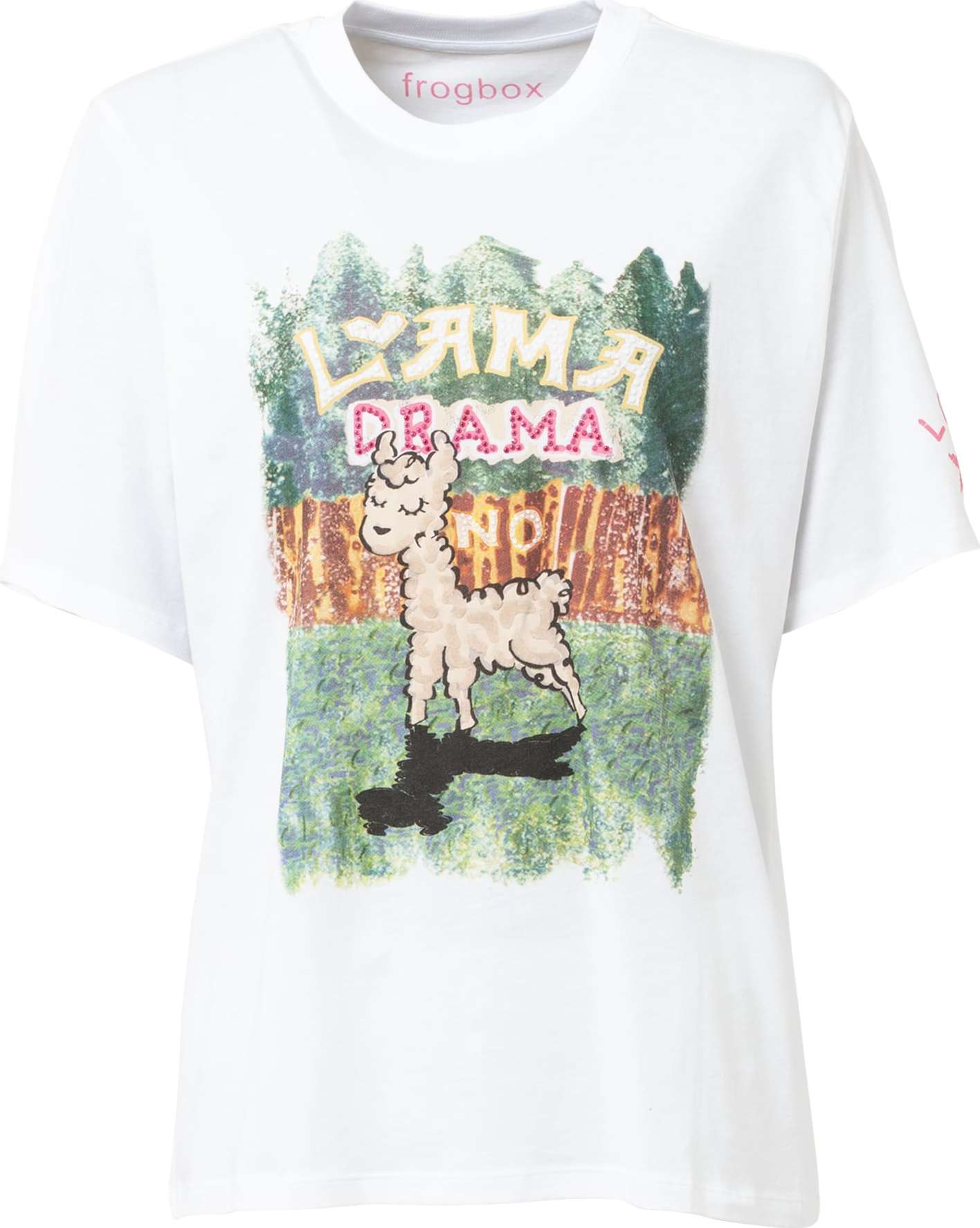 Tričko Frogbox béžová / zelená / pink / bílá