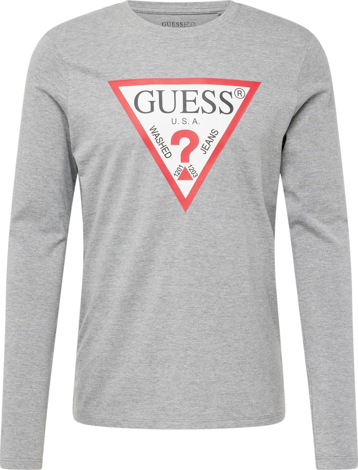 Tričko Guess šedý melír / bílá