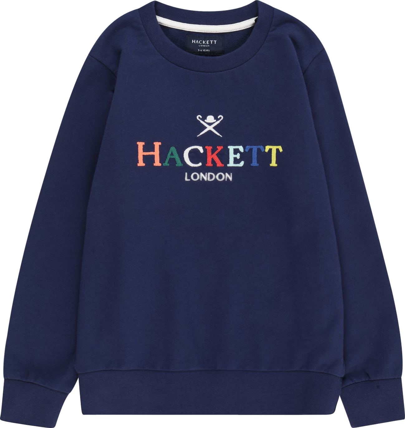 Tričko Hackett London námořnická modř / žlutá / korálová / bílá