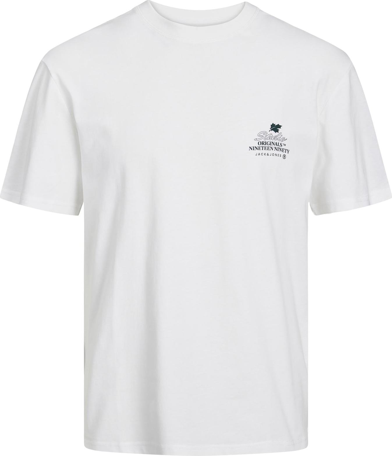 Tričko 'HAYSBACK' jack & jones tmavě zelená / bílá