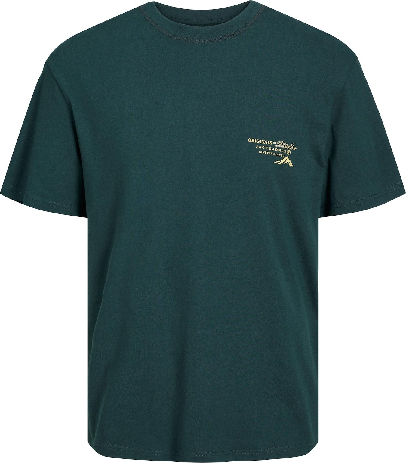 Tričko 'HAYSBACK' jack & jones žlutá / tmavě zelená