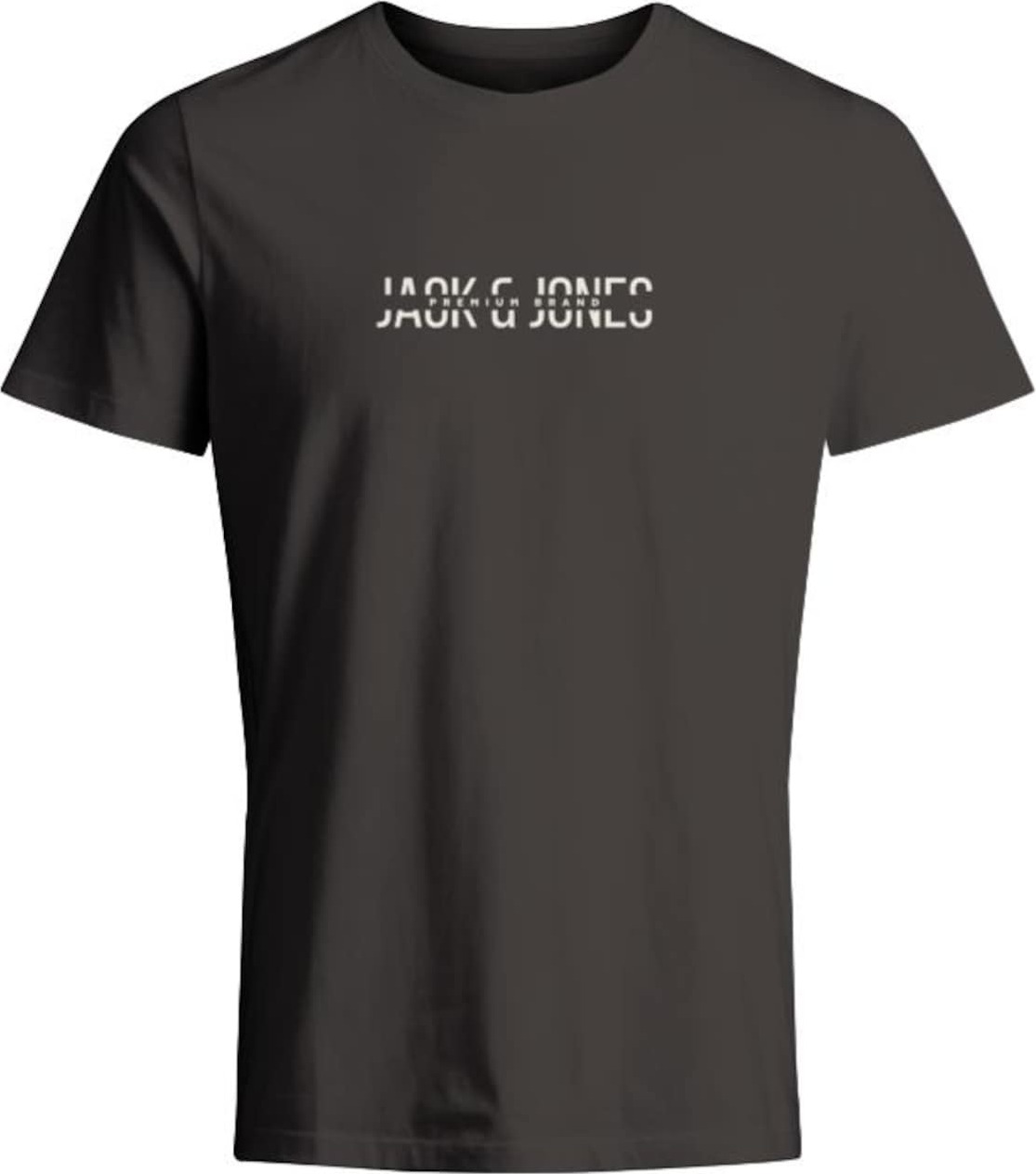 Tričko jack & jones antracitová / bílá