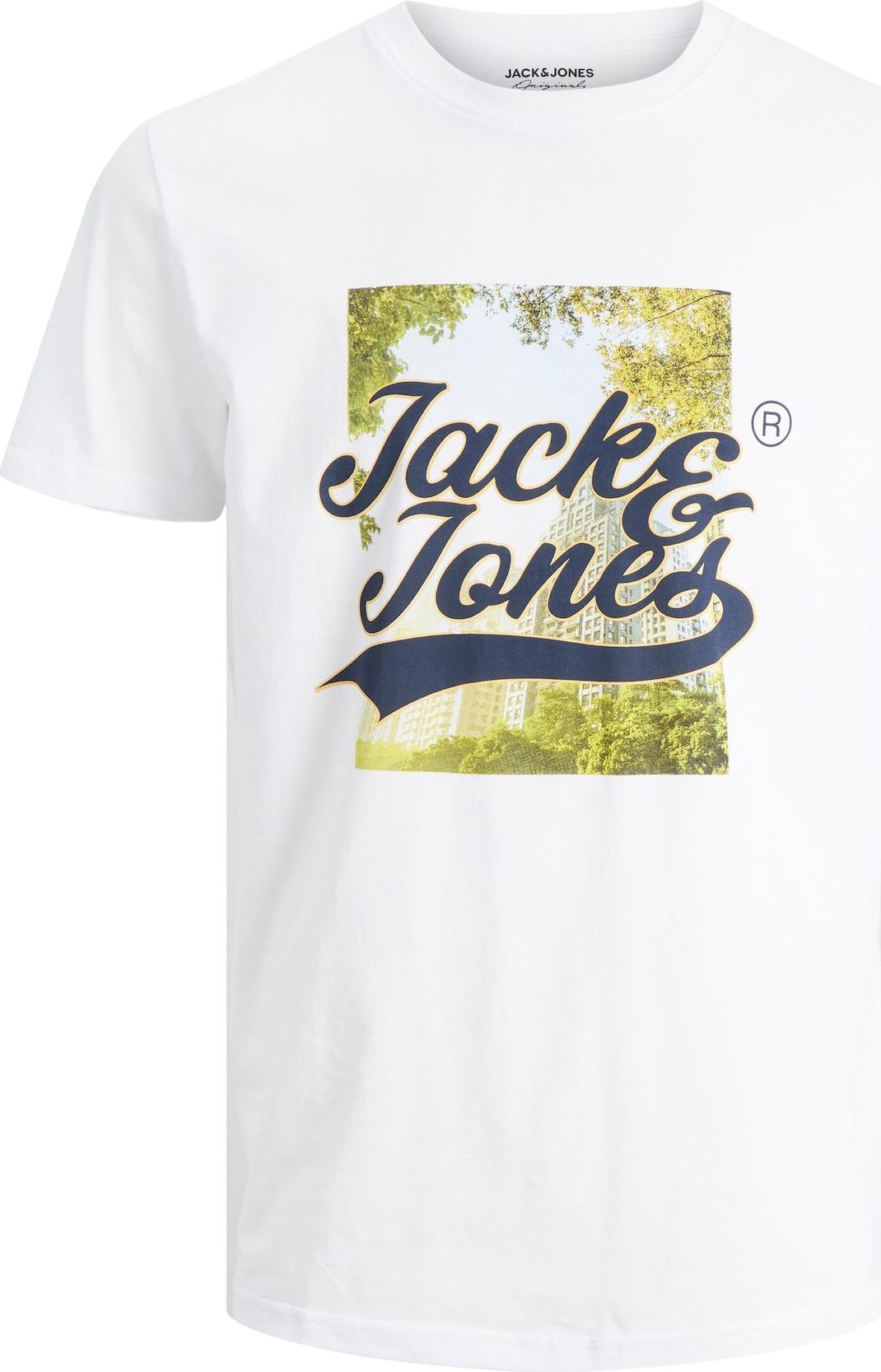 Tričko jack & jones námořnická modř / pastelově žlutá / zelená / bílá