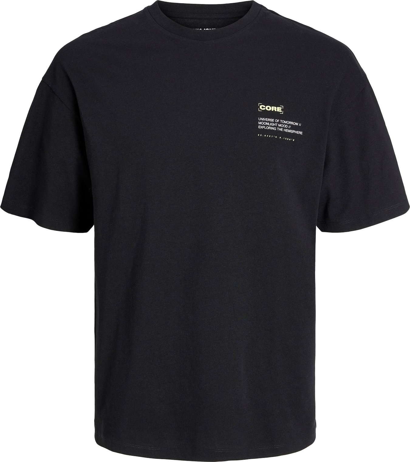 Tričko jack & jones svítivě zelená / černá / bílá