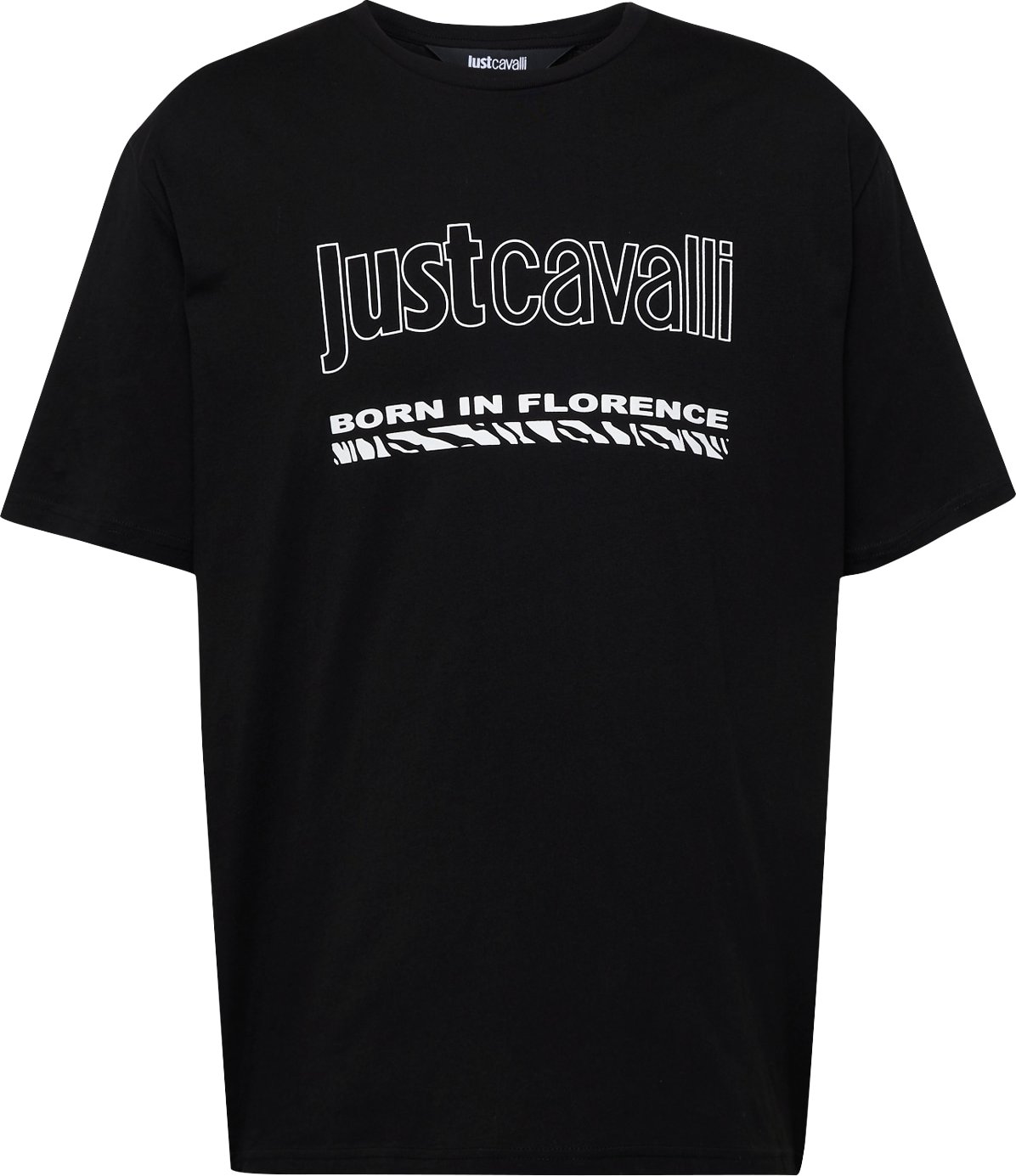 Tričko Just Cavalli černá / bílá