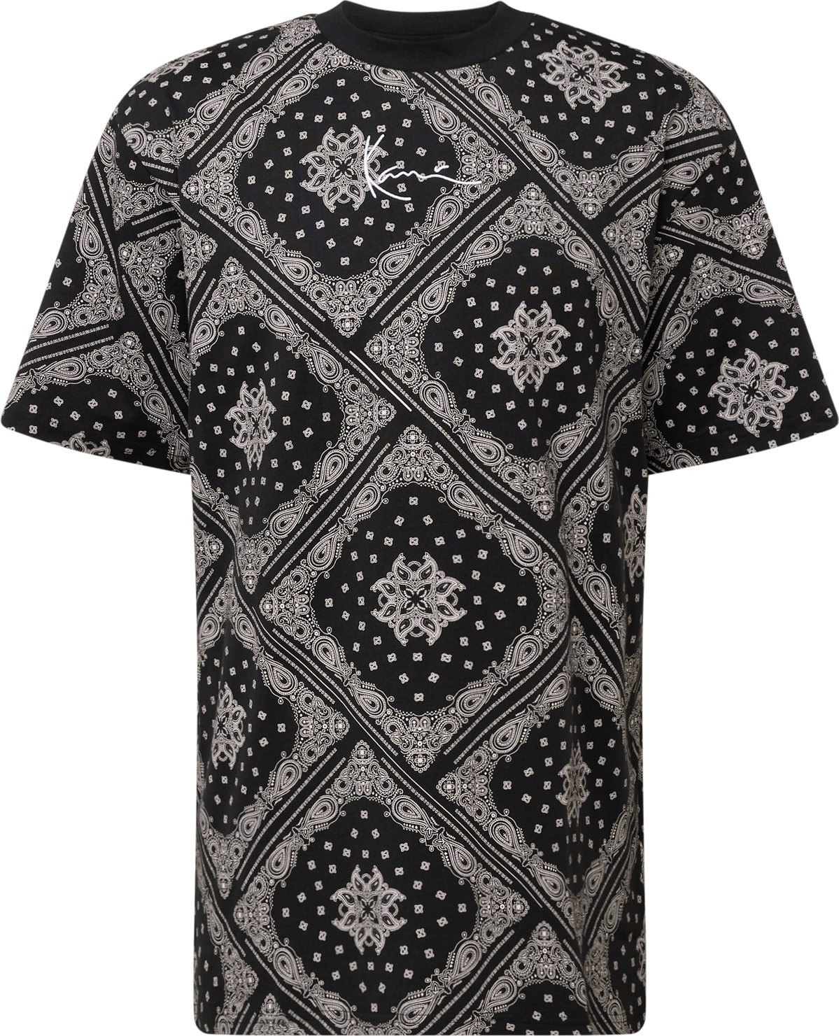 Tričko Karl Kani šedá / černá / bílá