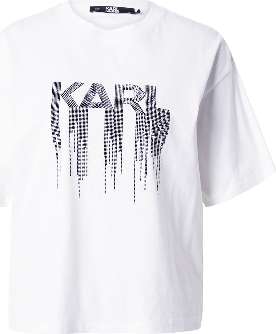 Tričko Karl Lagerfeld černá / bílá