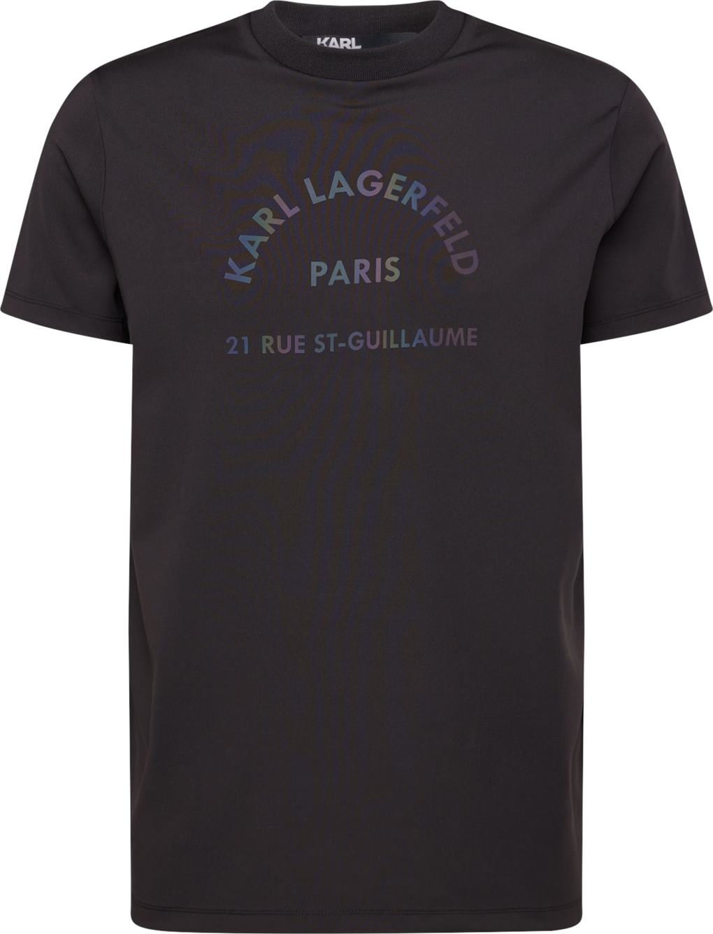 Tričko Karl Lagerfeld modrá / barvy bláta / fialová / černá